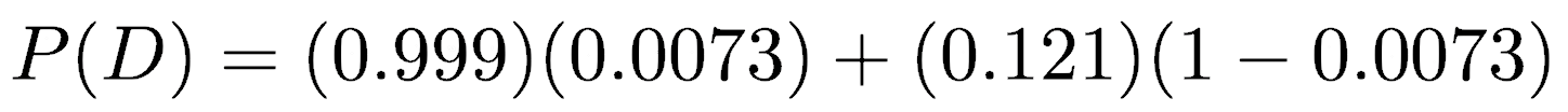 Bayes formula, disease example, with values