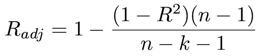 adjusted R squared