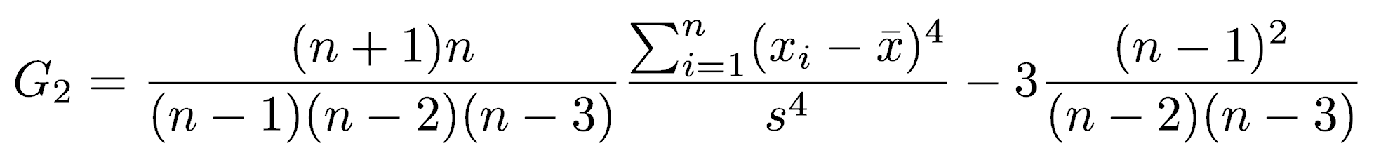 kurtosis formula