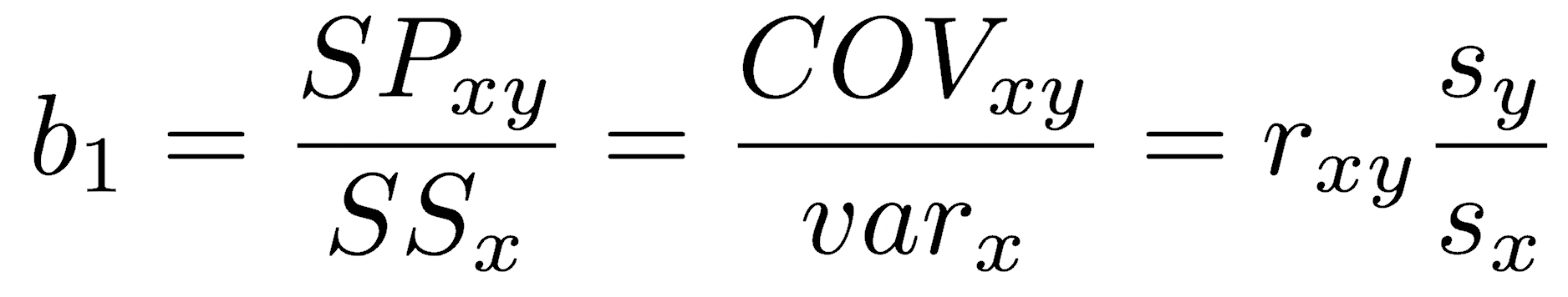 least-squares slope