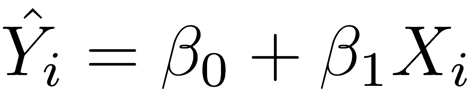 least squares predicted Y (Y-hat)