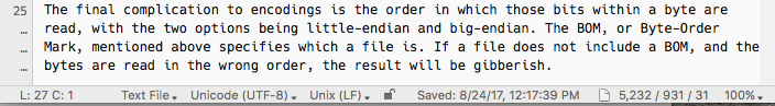 Text editor and file options